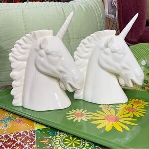 80s Unicorn Statue Set Of 2